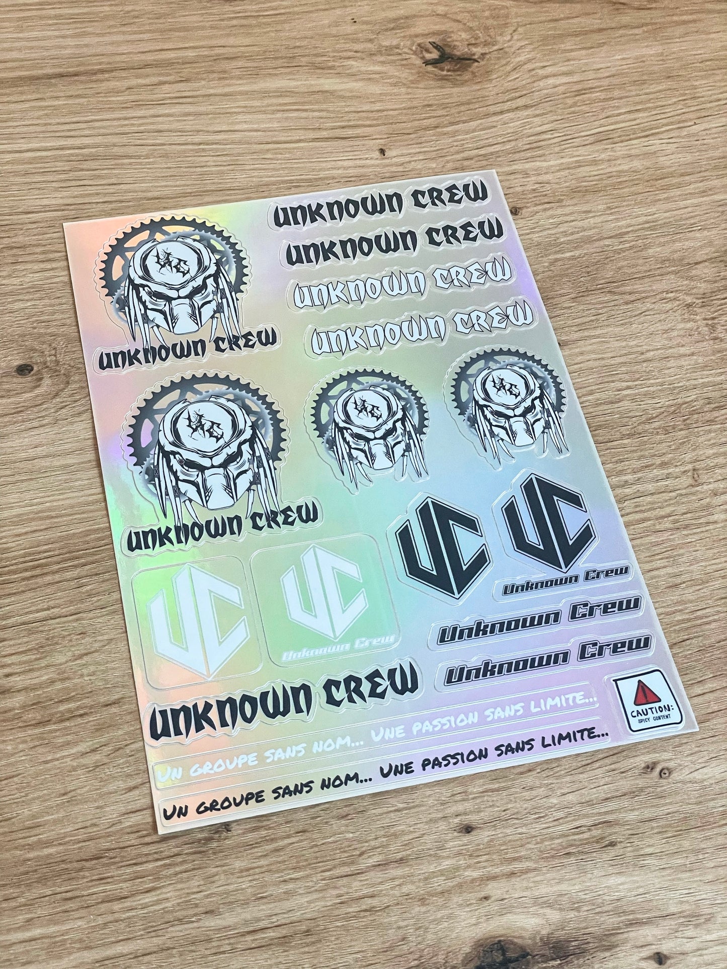 Feuille A5 stickers holographiques