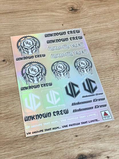 Feuille A5 stickers holographiques