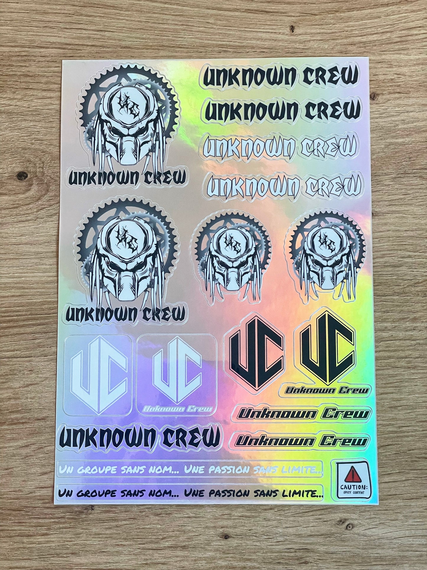 Feuille A5 stickers holographiques