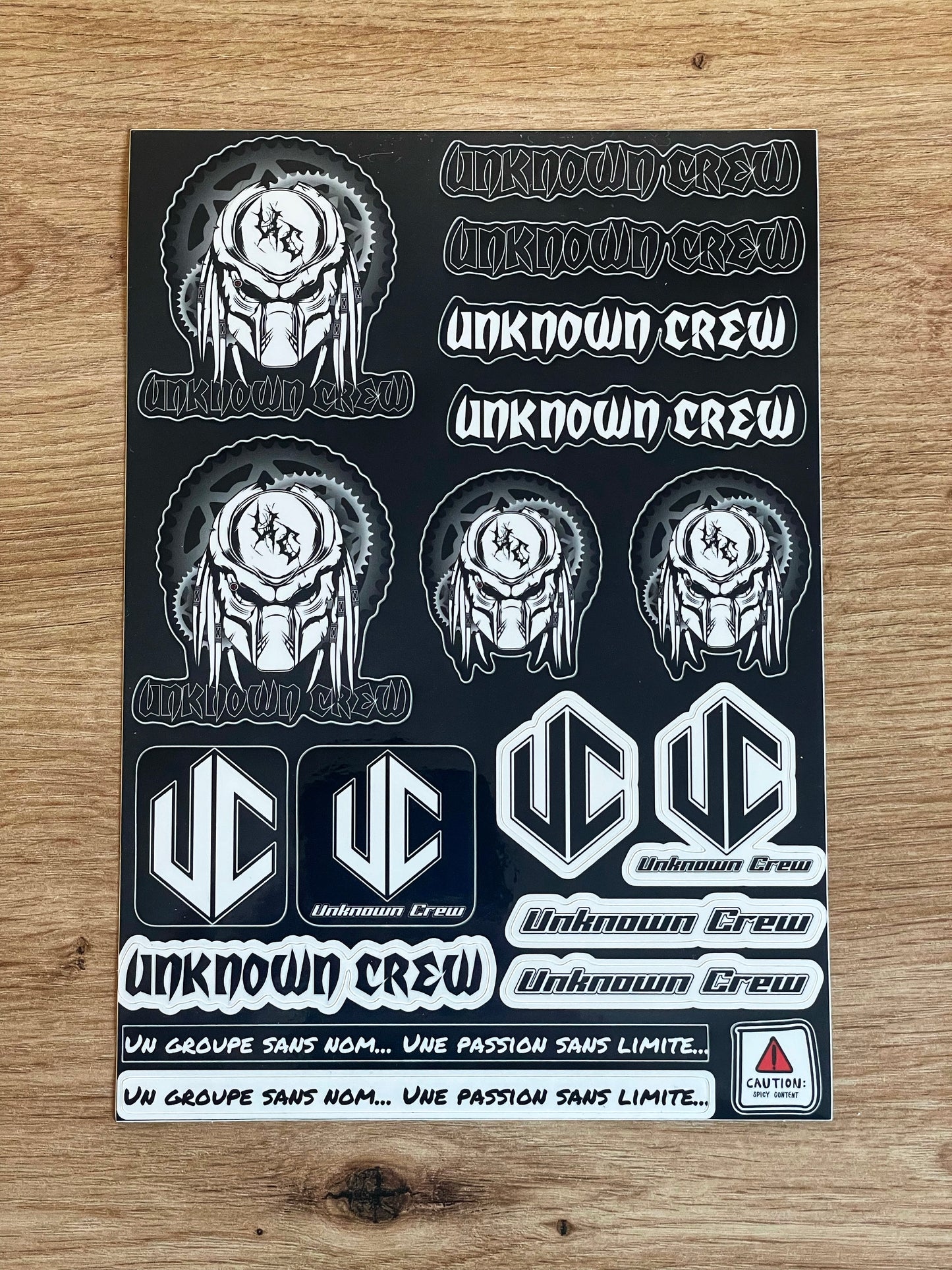 Feuille A5 stickers noirs