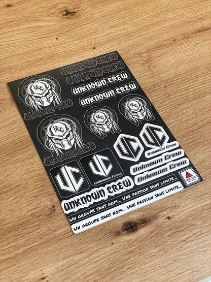 Feuille A5 stickers noirs