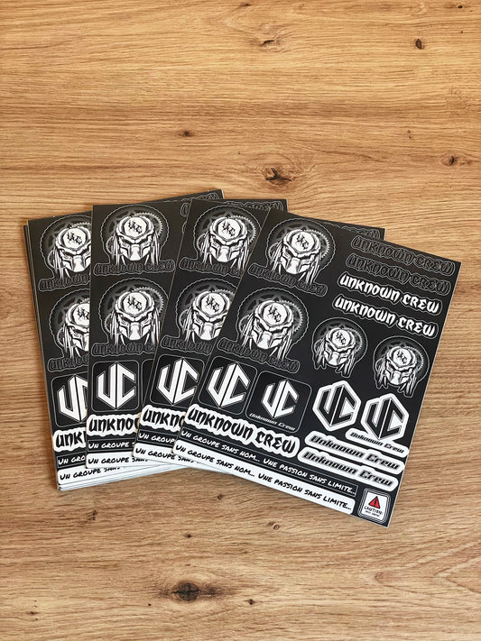 Feuille A5 stickers noirs