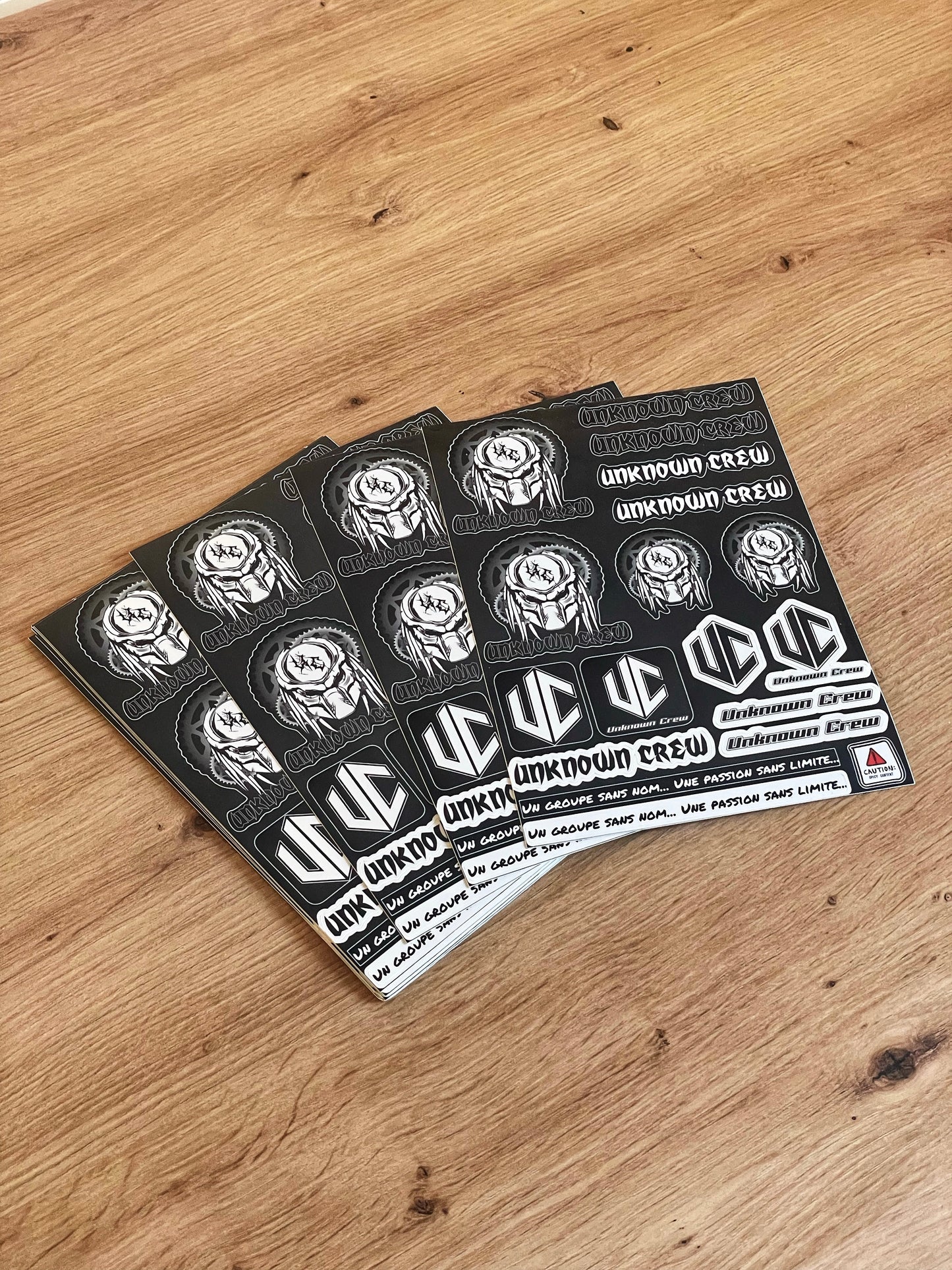 Feuille A5 stickers noirs