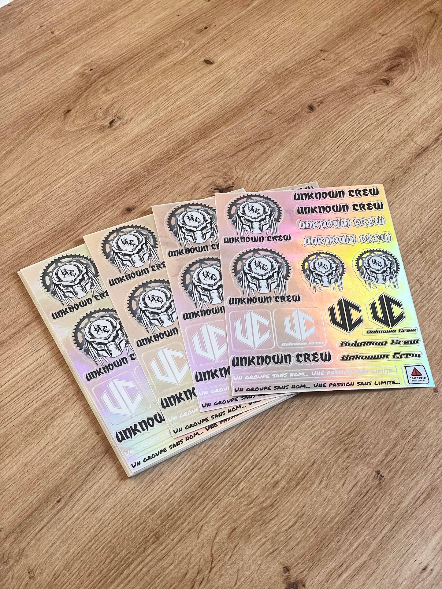 Feuille A5 stickers holographiques