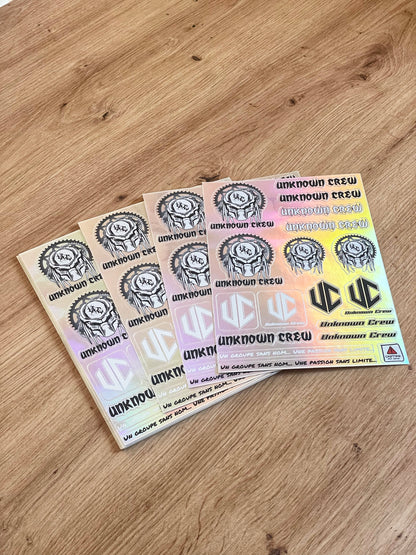 Feuille A5 stickers holographiques