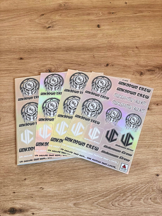 Feuille A5 stickers holographiques