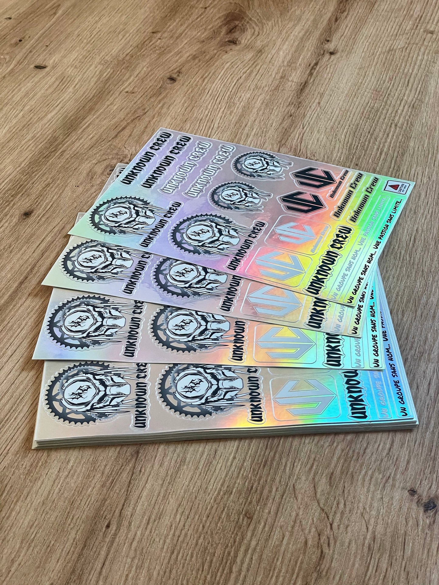 Feuille A5 stickers holographiques